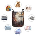 thumbnail image 4 of Honeii Romantic Flower Fox Couple Print Laundry Hamper Basket,Baby Nursery Woven Storage Basket for Toys Bin,Pillows,Blankets,Clothes-Medium, 4 of 6