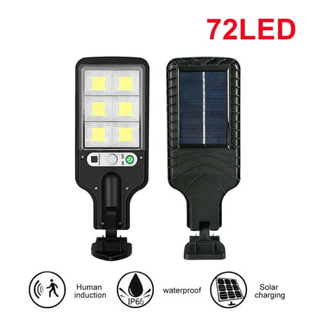 

Solar Light Large Outdoor Solar Waterproof Street Light Garden Infrared Sensor Sensor Smart Remote Control Wall Light 6 Grid Lamp