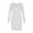 White, variant on Aofany Fashionable Women's Long Sleeved Low Square Neck Slim Elastic A-line Knit Dress