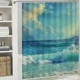 thumbnail image 6 of Orinice Palm Tree Waves Beach Bathroom Decor Set with Hooks, Colorful Luxurious Graphic Print Polyester Fabric Fashion Shower Curtain for Home Bathtubs Decoration 60x72, 6 of 7