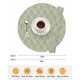 thumbnail image 6 of 15 Inch Round Placemats Set of 4, Sage Green Stripes Non Slip Heat Insulation PP Table Mats, Simple Geometric Modern Monochrome Washable Place Mats for Kitchen Dining Party Table Decor, 6 of 7