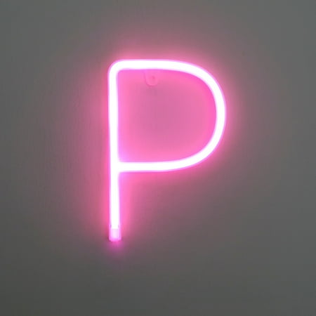 

Exywaves LED Letter Lights Light Up Plastic Letters Standing Hanging Warm Pink Light