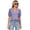 Purple, variant on Women Casual T-Shirts Cotton Bubble Sleeve Tees Tops Summer Short Sleeve V-Neck Tees Shirts