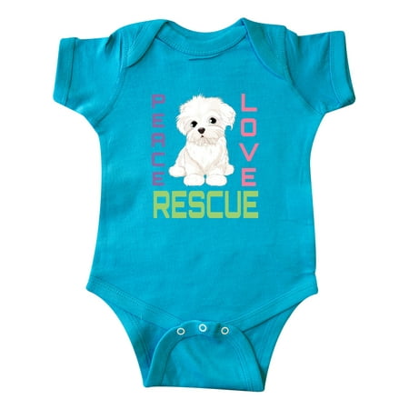 

Inktastic Rescue Dogs Peace Love Rescue Gift Baby Girl Bodysuit