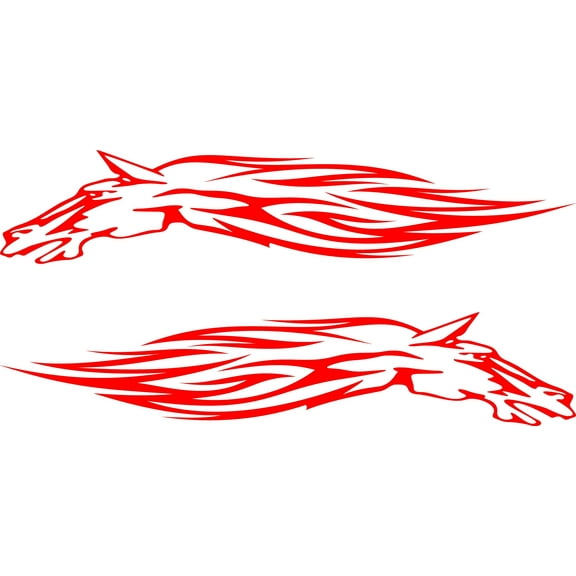 Horse Flames Fire Decals for Cars Trucks Boats Golf Carts Stickers