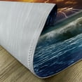 thumbnail image 5 of Ambesonne Nature Place Mats Set of 4, Ocean Wild Waves Art, Standard Size, Orange and Blue, 5 of 6