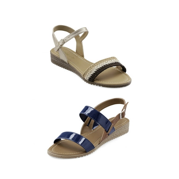 Combo 2X1 Sandalias De Piso Multicolor Mundo Terra 028604
