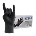 thumbnail image 1 of Guantes desechables Wostar de nitrilo negros, 100 unidades, sin látex en polvo, 1 of 8
