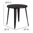 thumbnail image 2 of 30'' Round Black Metal Indoor-Outdoor Table, 2 of 3
