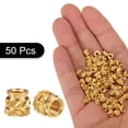 thumbnail image 3 of 50 Packs M3 Threaded Inserts Brass Heat Set Insert M3x4.5mm, OD 5mm Knurled Insert Nuts, 3 of 6