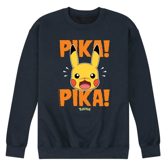 Pokémon - Pika Pika Scared - Men's Crew Neck Fleece Pullover
