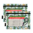 thumbnail image 2 of ALAZA 2 Pack Pencil Pouch Daisy Flowers on Stripe Wood Pencil Case for 3 Ring Binder Clear Window Pencil Bag Organizers, 2 of 6