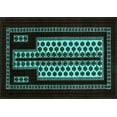 thumbnail image 1 of Ahgly Company Machine Washable Indoor Rectangle Oriental Turquoise Blue Industrial Area Rugs, 6' x 9', 1 of 4