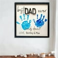 thumbnail image 3 of Personalized Best Dad Ever Hands Down Sign, Custom DIY Handprint Wooden Plaque With Kids Name Birthday Father's Day Gift for Dad Daddy Papa Grandpa from Son Daughter, 3 of 9