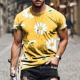 thumbnail image 2 of IROINNID Men's Floral Printed Short Sleeve Easy Care Daily T-shirt, 2 of 5