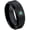 Yellow Gold Bezel, variant on 0.05ctw Princess Cut Topaz Tungsten Ring - 8MM Polished Black IP Beveled Edge Tungsten Carbide Wedding Band - November Birthstone Ring - 14kt Yellow Gold Bezel - TN084PSG-1TPs7