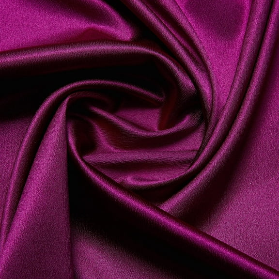 Zelouf Solid Ria Crepe Satin , Sewing, DIY, Crafts Fabric by the Yard, Dazzle Fuchsia, 3 Yard
