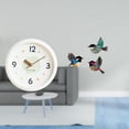 thumbnail image 2 of Reloj de pared,Reloj de pared decorativo,moderno y elegante.,Reloj de pared redondo silencioso y sin tictac,regalo,Pájaro para colgar en la pared,Arte de pared de pájaros de madera, 2 of 8