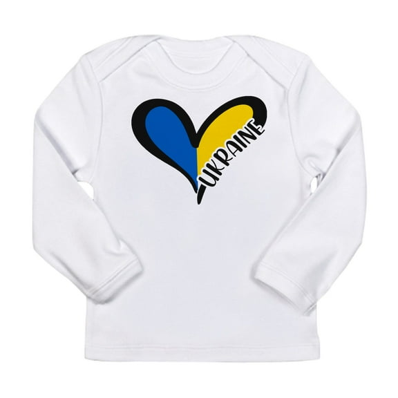 CafePress - Love Ukraine Heart Long Sleeve T Shirt - Long Sleeve Infant T-Shirt