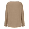 thumbnail image 6 of Casual Women's Tops Fashion Plus Size Women's Solid Color Long-sleeved Pullover Casual Fashion Top, 6 of 7