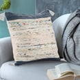 thumbnail image 4 of 20" X 20" Blue And Off-White 100% Cotton Abstract Zippered Pillow, 4 of 9