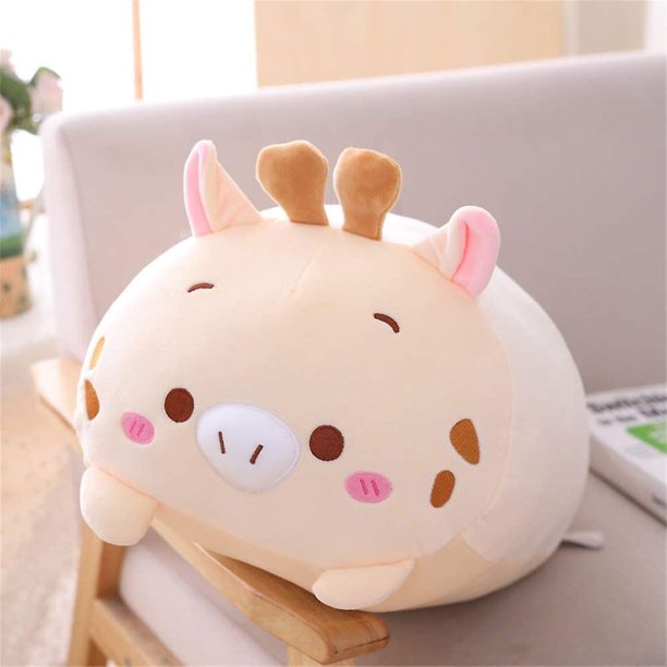 Almohada linda del juguete de la felpa del animal de 23,6 pulgadas, almohada cómoda para dormir suave de la historieta (elefante)