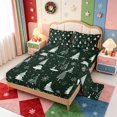 thumbnail image 2 of Manfei Christmas Winter Holiday Bed Sheets,Farmhouse Santa Claus Full Size Sheets,4-Piece,1 Flat Sheet,1 Fitted Sheet and 2 Pillowcases, 2 of 6