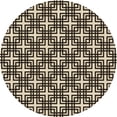 thumbnail image 1 of Ahgly Company Tapis Rond Lavable en Machine Intérieur Transitionnel Gris Minuit, 4 Pieds Rond, 1 of 7