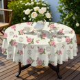 thumbnail image 4 of Pioneer Flower Floral Print Pattern Round Tablecloth 60 X 60 Inch, Wrinkle Resistant Wipeable Table Cloth for Kitchen Dining Picnic Patio Party, 4 of 6