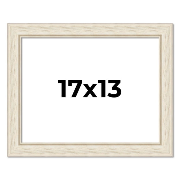 17x13 Frame White Real Wood Picture Frame Width 1.75 inches | Interior Frame Depth 0.5 inches |