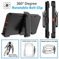 thumbnail image 6 of For Motorola Edge 2025 Case with Holster Belt Clip, Military Grade Drop Tested Full Body Protection Shockproof Heavy Duty Kickstand Cell Phone Case Defender Cover for Motorola Edge 2025 - Orange, 6 of 10