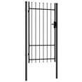 thumbnail image 5 of vidaXL Fence Gate Single Door with Spike Top Steel 3.3'x5.7' Black, 5 of 5