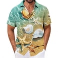 thumbnail image 2 of LODIENY Hawaiian Shirt for Men Trendy Tropical Palm Tree Sunset Printed Loose Fit Shirt Short Sleeve Casual Button Down Holiday Beach Graphic T-Shirts Tops with Pocket Multicolor#30 S, 2 of 7