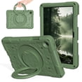 thumbnail image 2 of ELEHOLD Case for Samsung Galaxy Tab A11+/A9 plus, Shockproof Case with 360° Rotating Ring Stand and Shoulder Strap, EVA Soft Edges, 3-in-1 Stylus Pen Included,Armygreen, 2 of 9