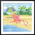 thumbnail image 2 of Art.com Beach Chair Flamingo Art Print by Paul Brent, Black Frame Wall Art, 29" x 29", 2 of 5