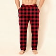 thumbnail image 2 of Dwelliawo Cute Pajama Pants Soft Flannel Pajamas Stretch Comfy Plaid Flannel Pajama Bottom Cute Christmas Red Plaid Pants Sleepwear Red L, 2 of 6
