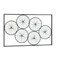 thumbnail image 6 of DecMode Black Metal Wheels Bike Wall Decor with Black Frame, 6 of 9