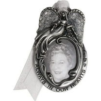 Remembrance Memorial Picture Photo Frame Pewter Christmas Tree Ornament Personalize for Death Funeral Gift Christian Grandmother