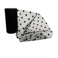 thumbnail image 2 of Black Polka Dot Tulle Decor - 6" x 25 Yards, Fabric Netting Ribbon, Wedding Decor, Reception, Wreath, Garland, Veil, Streamers, Halloween, Christmas, 2 of 4