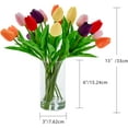 thumbnail image 2 of 20pcs White Flowers Artificial Tulip Silk Fake Flowers 13.5" for Mother's Day Easter Valentine’s Day Gifts in Bulk Home Kitchen Wedding Decorations, 2 of 5