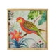 Raz 14" Rouge et Vert Oiseau d'Amour Décoratif en Bois Imprimé Wall Art – image 1 sur 3