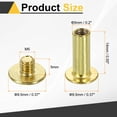 thumbnail image 2 of Uxcell 50set Chicago Screw M5 x 14mm 16mm Length Metal Phillips Nail Rivet Stud Screw Bolts Rivets Binding Post Screw for DIY Leather Belt Bag Craft Bookbinding, Gold, 2 of 7
