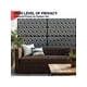 thumbnail image 3 of 72-pulgada h x 47-pulgada w metal outdoor privacy screen: freestanding decorative fence para patio, lawn, garden, deck, balcony, y home outdoor divider con stand, 3 of 8