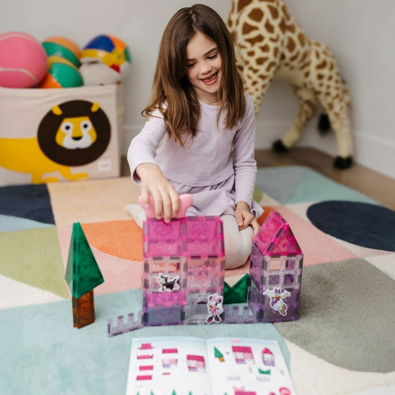 トイマニ M-101 M-102 M-102 M-103 Official Disney Junior Minnie Mouse Magnetic Tile Set – 42-Piece