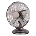 thumbnail image 1 of Optimus F-6212 Powerful 3 Speed 12" Portable Retro Oscillating Table Fan, Bronze, 1 of 1