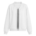 thumbnail image 5 of Fancifize Teens Girls Fleece Bomber Jacket, Button Down Long Sleeve Coat with Pockets, Kids Fall Lightweight Outerwear, 5 of 5