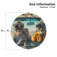 thumbnail image 3 of Pofeuu Desert Monkeys Drive Print Leather Coasters Set of 6, Round Cups Mugs Mat Pad for Home Kitchen Heat Resistant Drink Coasters,Round Shape, 3 of 7