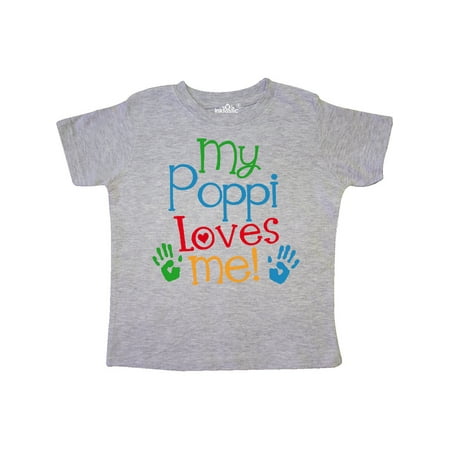 

Inktastic My Poppi Loves Me Gift Gift Toddler Boy or Toddler Girl T-Shirt