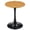 Wood, variant on CQSXDA Compact Round Table, 23.6 Inch Metal Pedestal Dining Table for Small Areas and Cafes With Modern Style, Walnut