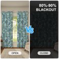 thumbnail image 2 of RisChhery Green Floral Blackout Curtains,Privacy Protection Grommet Window Drapes for Apartment,52x84,2 Panels, 2 of 7